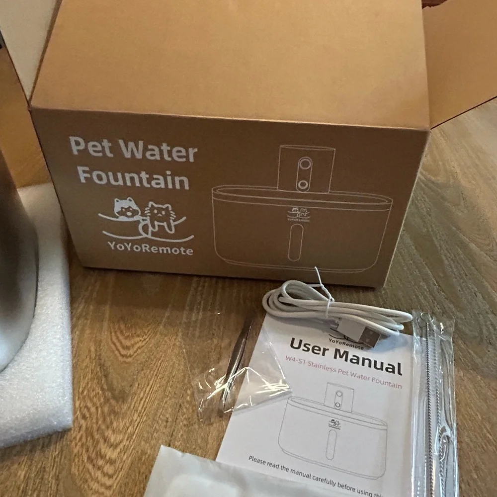 Yo-yo Remote Stainless Pet Water Fountain